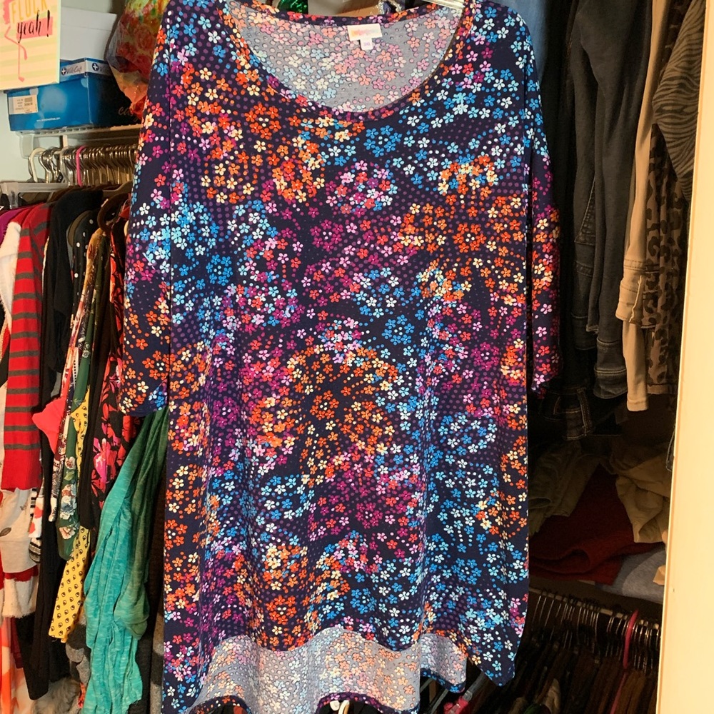 LuLaRoe Irma Colorful Flower Top